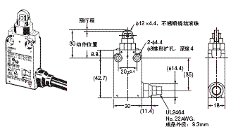 D4F 外形尺寸 2 D4F-□02-□R_Dim