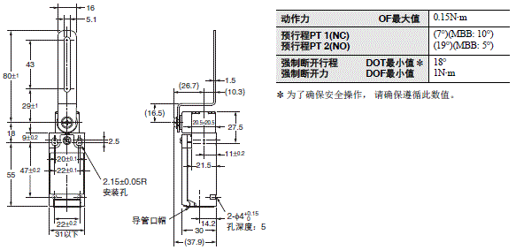 D4NH 外形尺寸 6 D4NH-1□BC_Dim