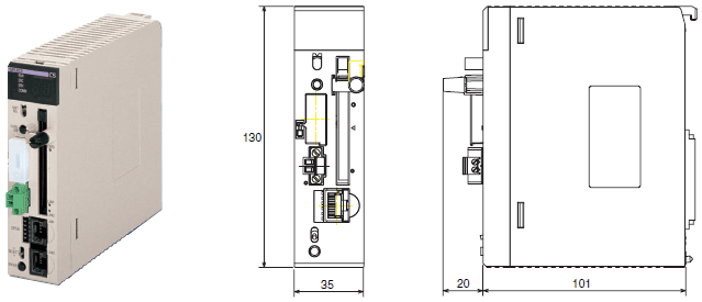 CS1W-SPU01-V2 / SPU02-V2 外形尺寸 2 