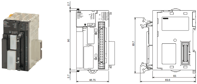 CJ1M-CPU2□ 外形尺寸 3 CJ1M-CPU21_Dim