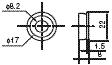 F3SJ系列 外形尺寸 34 Dimensions of quick mount M8 bracket_Dim