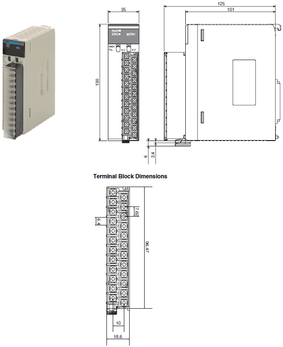 CS1W-PTS 外形尺寸 4 CS1W-PTS55_Dim