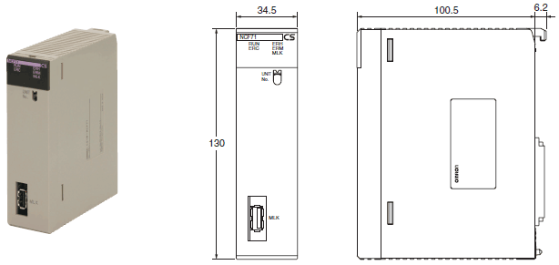 CS1W-NC□71 外形尺寸 2 CS1W-NC271_Dim