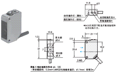 E3ZM 外形尺寸 5 