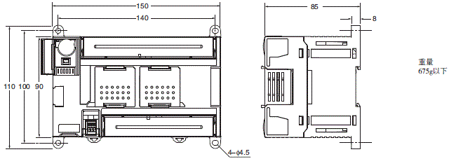 CP1L 外形尺寸 2 