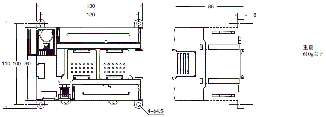 CP1L 外形尺寸 3 