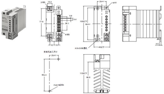 G3PF 外形尺寸 3 G3PF-□25B_Dim