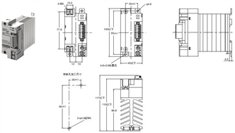 G3PF 外形尺寸 7 G3PF-□25B-CTB_Dim