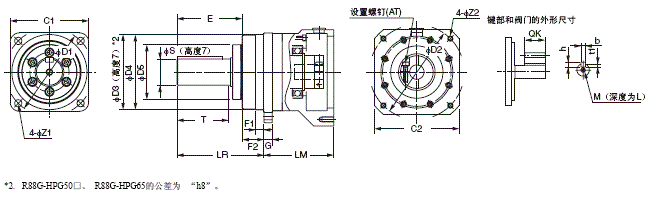 R88M-G, R88D-GT 外形尺寸 107 