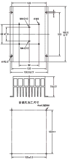 G3PE (三相) 外形尺寸 27 Y92B-P250_Dim