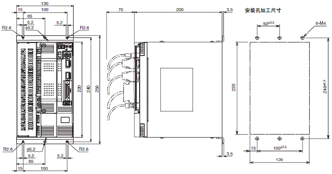 R88M-G, R88D-GN□-ML2 外形尺寸 13 