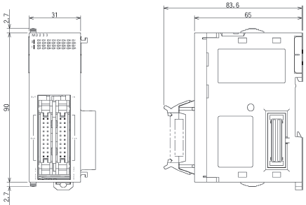 CJ1W-MD 外形尺寸 5 CJ1W-MD232_Dim