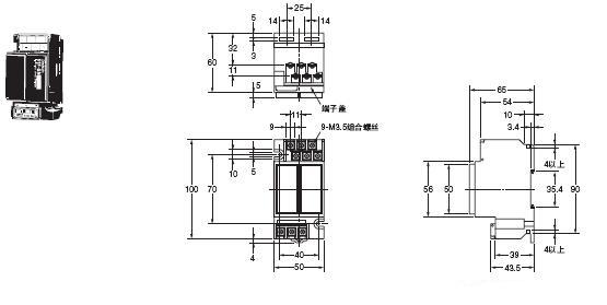 61F-G□N 外形尺寸 2 61F-GN_Dim