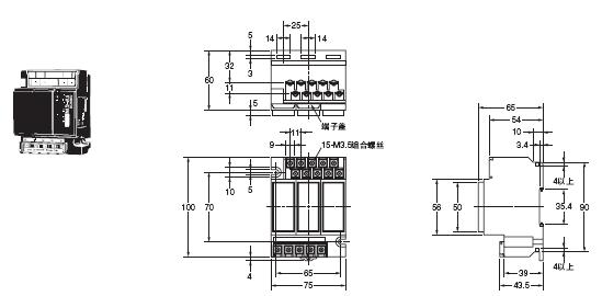 61F-G□N 外形尺寸 5 61F-G1N_Dim