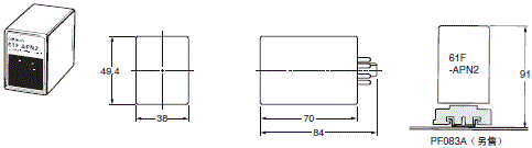 61F-AN 外形尺寸 5 61F-APN2_Dim