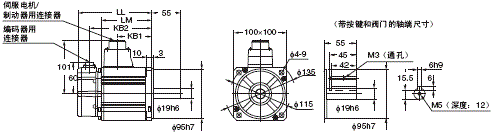 R88M-K, R88D-KN□-ECT 外形尺寸 33 