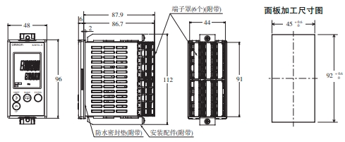 KM50-E 外形尺寸 2 KM50-E1-FLK_Dim