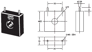 E5AN-HT, E5EN-HT 外形尺寸 19 E54-CT3_Dim