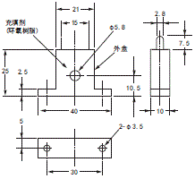 E5CC / E5CC-B / E5CC-U 外形尺寸 19 