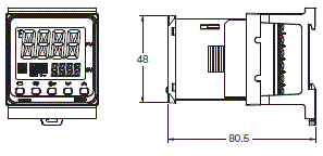 E5CC / E5CC-B / E5CC-U 外形尺寸 33 