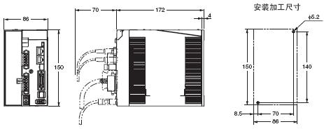 R88L-EC, R88D-KN□-ECT-L 外形尺寸 6 