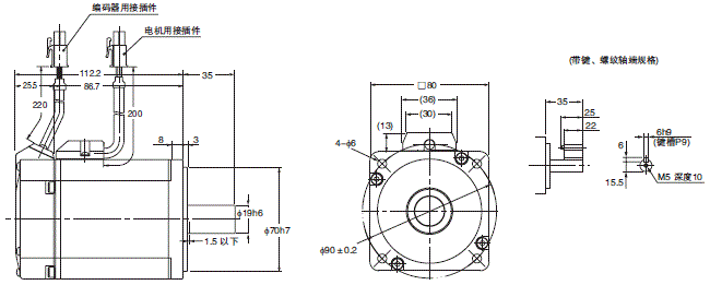 R88M-KE□-Z, R88D-KP□-Z 外形尺寸 25 