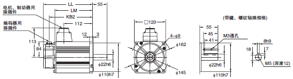 R88M-KE□-Z, R88D-KP□-Z 外形尺寸 34 