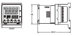 E5CC-800 / E5CC-B-800 / E5CC-U-800 外形尺寸 16 