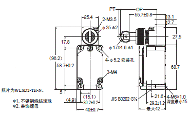 WL-N / WLG 外形尺寸 116 