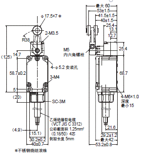 WL-N / WLG 外形尺寸 95 