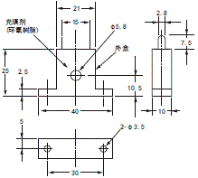 E5CC-T 外形尺寸 10 