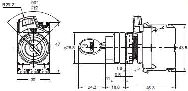 A22NK 外形尺寸 2 