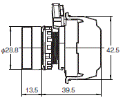 A22NN / A22NL 外形尺寸 5 