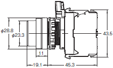 A22NN / A22NL 外形尺寸 6 