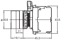 A22NN / A22NL 外形尺寸 8 