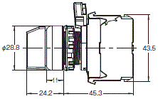 A22NS / A22NW 外形尺寸 18 