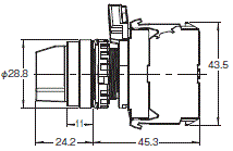 A22NS / A22NW 外形尺寸 9 