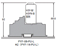 H3Y-□-B 外形尺寸 4 