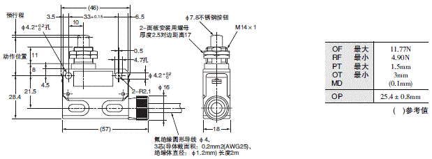 D4ER-□N 外形尺寸 4 