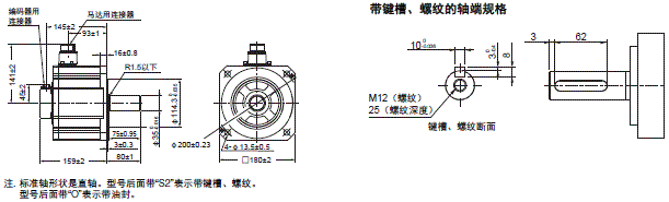 R88M-1□ / R88D-1SN□-ECT 外形尺寸 70 