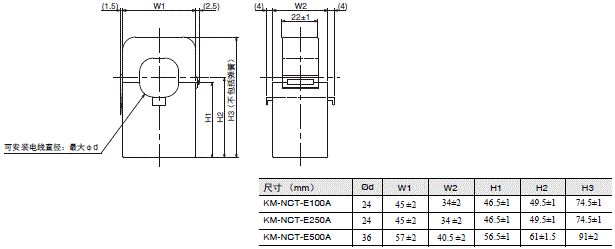 KM-N3-FLK 外形尺寸 4 