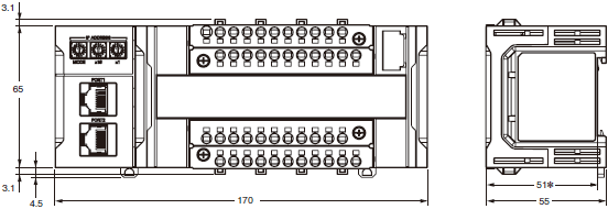 GI-SMD / SID 外形尺寸 1 