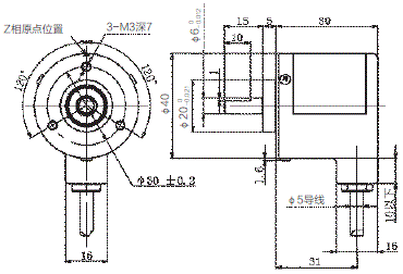 E6B2-P 外形尺寸 1 