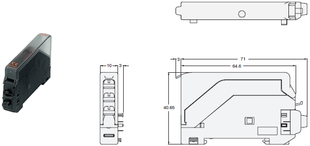 E3X-DRT21 / SRT21 / CIF11 外形尺寸 10 