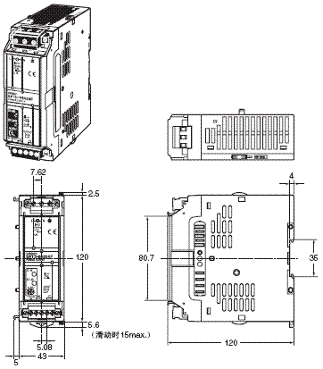 S8TS 外形尺寸 5 S8TS-F_Dim