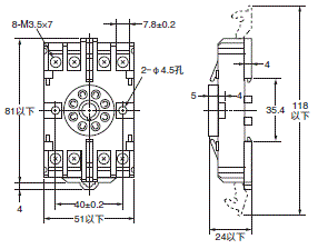 P2RFZ / P2RF, P2R, P7TF, PYFZ / PYF, PTFZ / PTF, PYD, PT, P7LF, PF, P2CF, PFA, P3G / P3GA, PL 外形尺寸 94 