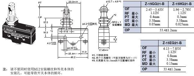 Z 外形尺寸 21 Z-15GQ21-B_Dim