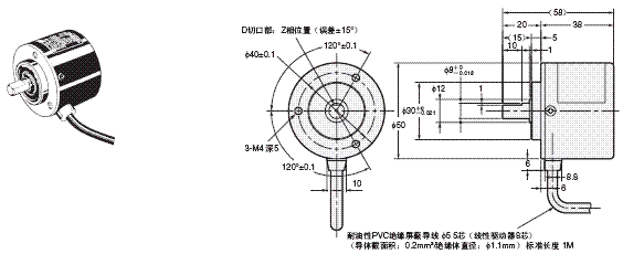 E6C3-C 外形尺寸 3 E6C3-CWZ[][]H_Dim