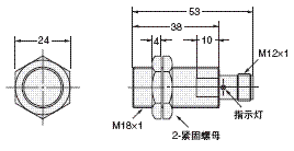 E2EH 外形尺寸 7 E2EH-X7□□-M1□