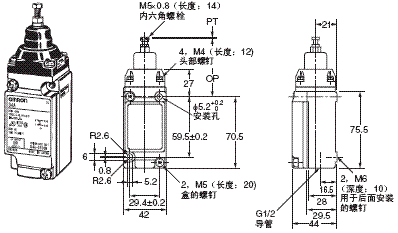 D4A-□N 外形尺寸 30 D4A-3[]11N_Dim